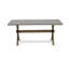 L'ensemble de salle à manger 6 pièces contient une table de salle à manger rectangulaire avec des pieds en X et 4 chaises parson en tissu Dahlia en lin avec un banc, Jacobean patiné-2053751128-2053751129-2117132221