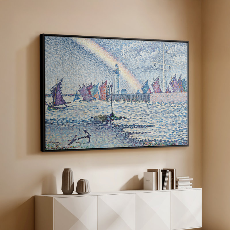 Entrée du port de Honfleur, 1899 - Paul Signac, toile tendue avec châssis, 26 x 40, Naturel