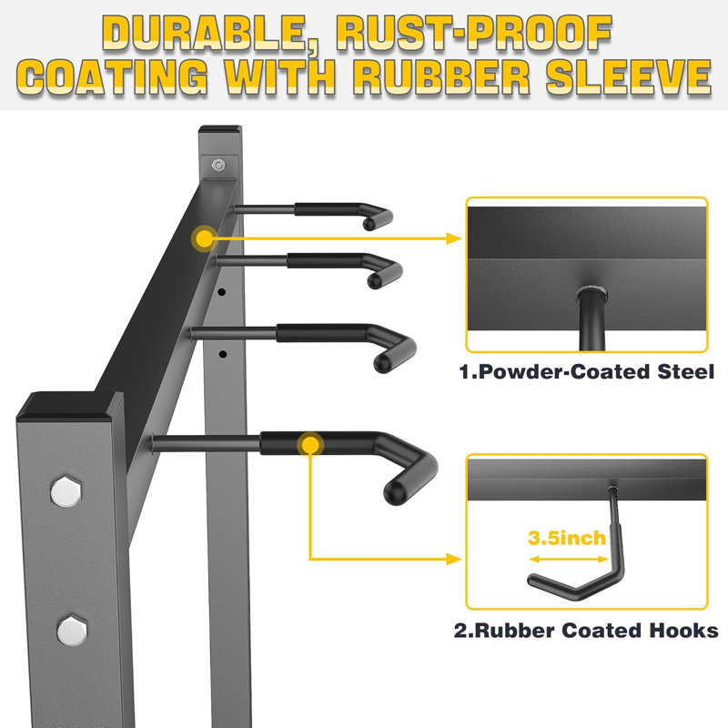 Support à vélo autoportant, support de rangement de vélo vertical pour le garage, organisateur de vélo d'intérieur