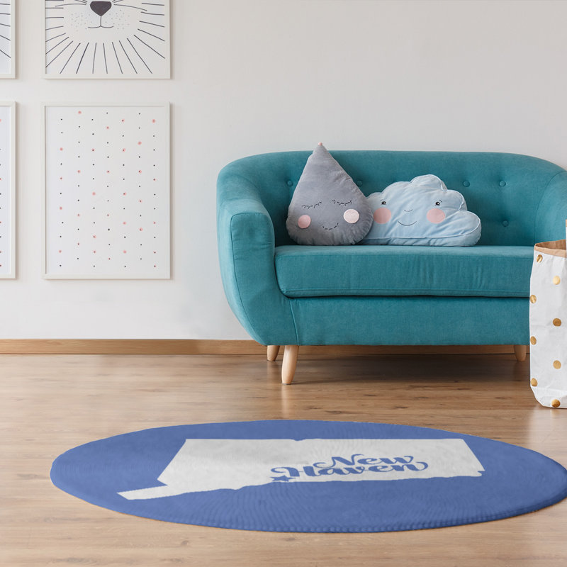Chenille Indoor Rug, Round 5'