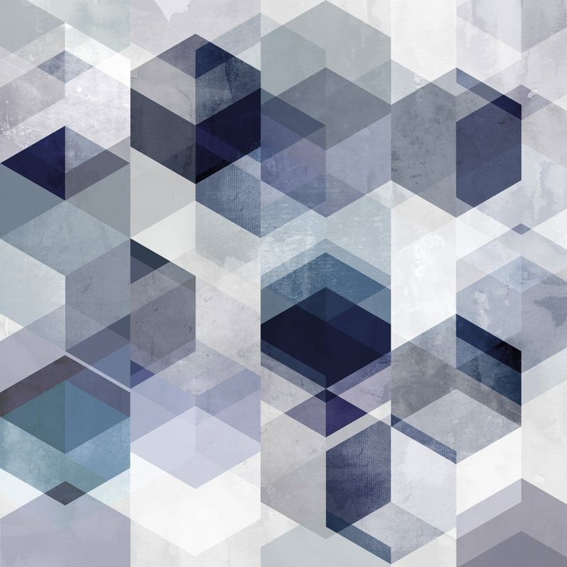 Impression sur toile tendue, "Graphic 175 Y" par Mareike Bmer, L 12 po x H 12 po