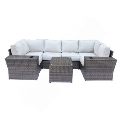 4-Person Assembled Wicker Patio Set With Cushions