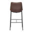 Tabouret en métal noir / brun foncé