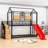 Twin Over Twin Playhouse Bunk Bed With Slide And Storage Shelves-1815748096