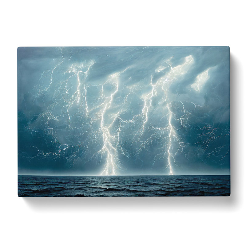 Spectacular Ocean Thunderstorm - Wrapped Canvas, 40cm H x 60cm W x 3cm D