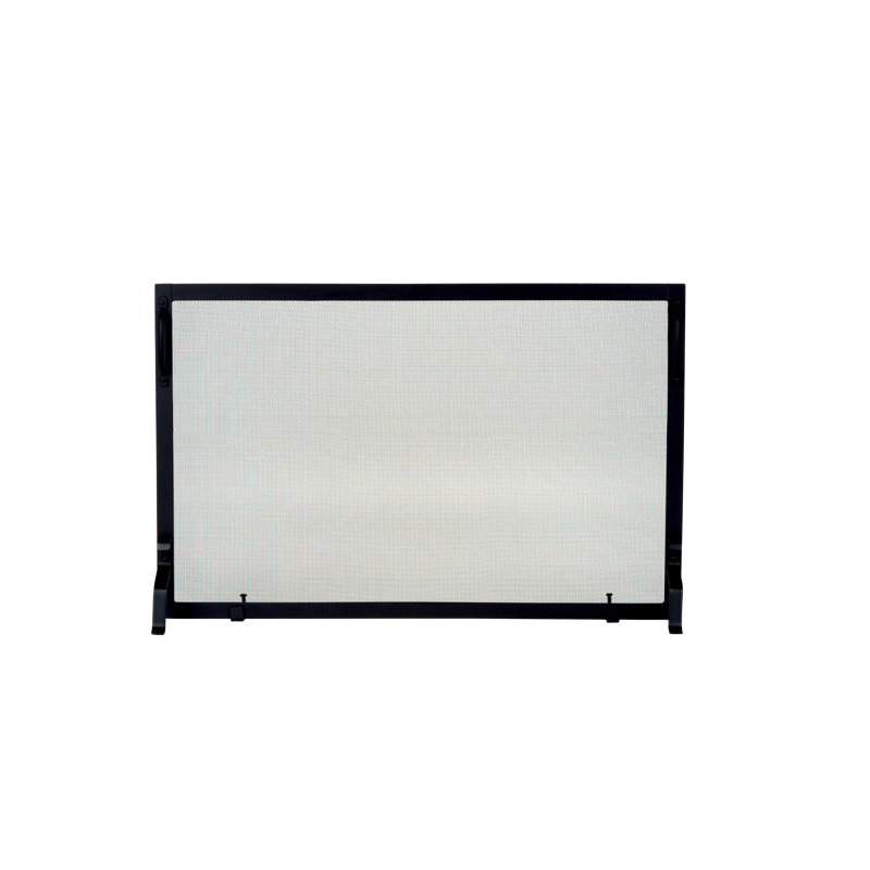 Pare-étincelles en acier 1 panneau Zacharius, Noir, H 25 po x l 39 po x P 9,5 po