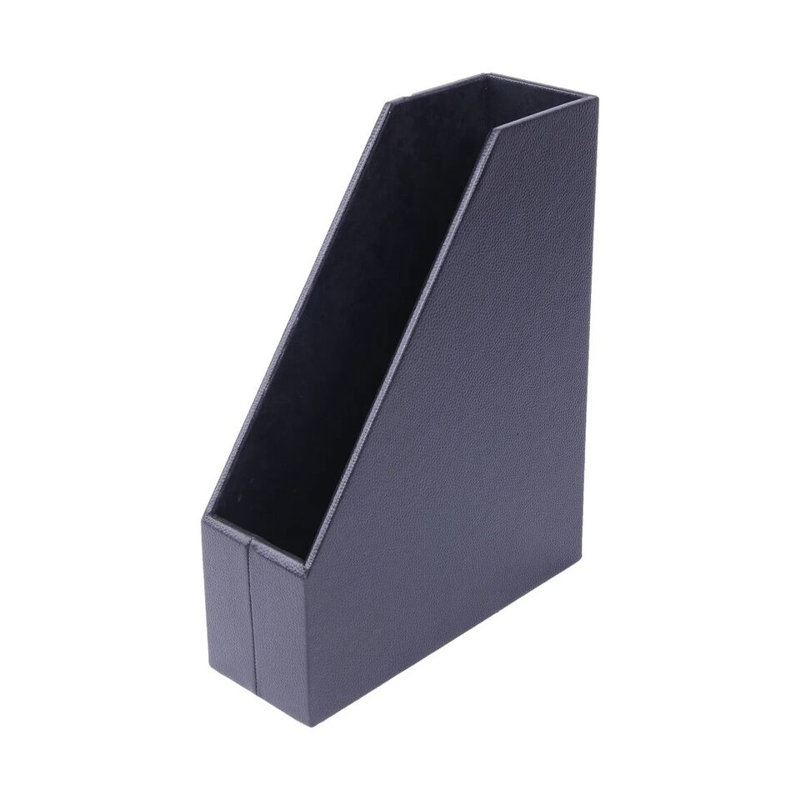 Michou Faux Leather Magazine Holder, Black