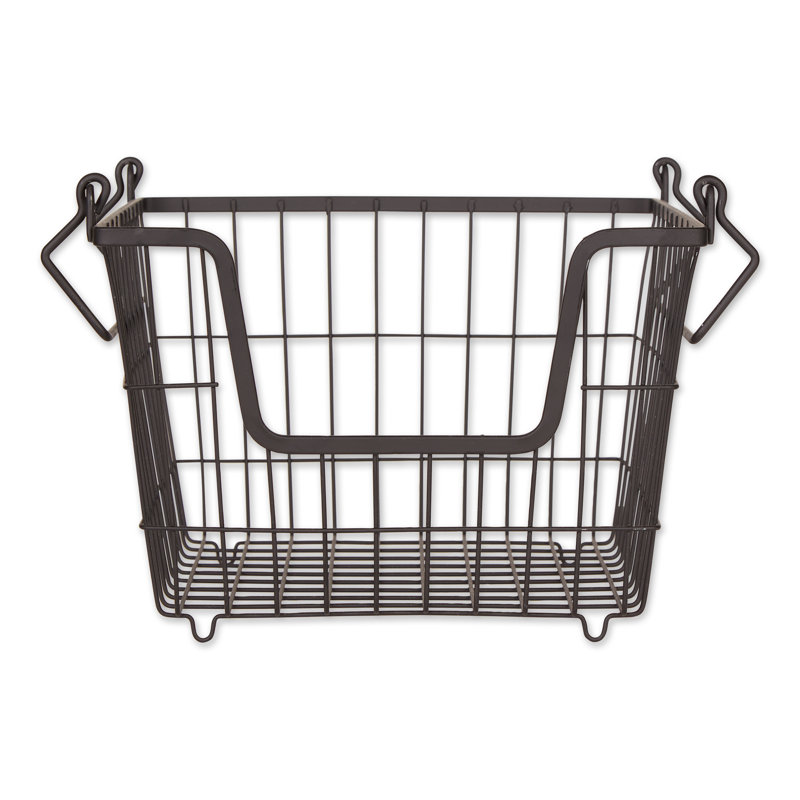 Rebrilliant Decorative Basket, Black, 8" H x 11" W x 11" D