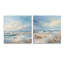 «Coastal Waves Charm in Winter» - ensemble d'art mural en verre acrylique Coastal Waves-1041496981