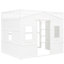 Lit mezzanine double blanc avec structure en bois massif pour un sommeil sécuritaire-1679702281-1679702280