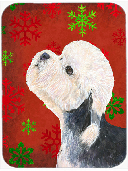 Planche à découper en verre "the vacances allée dandie dinmont terrier Ashlynn, Rouge / Vert