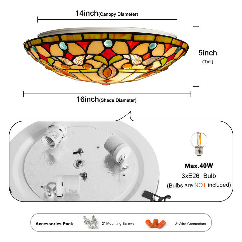 Tiffany Glass Flush Mount