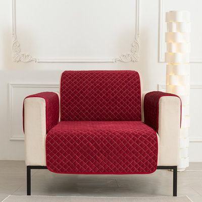 Velvet Antislip Large Recliner Slipcover (28-In)