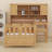 Multifunctional Wood Platform Bed With Bookshelf At The Head Of The Bed, Built-In Desk And Matching Chair