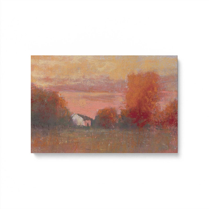 «Tangerine Skies On Canvas» par Carol Strock Wasson, reproduction, Toile tendue, H 20 po x l 30 po x P 1,25 po