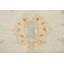 Tapis décoratif en laine de conception unique Ivoire 8 pi 11 po x 11 pi 9 po noué à la main New Age Khotan