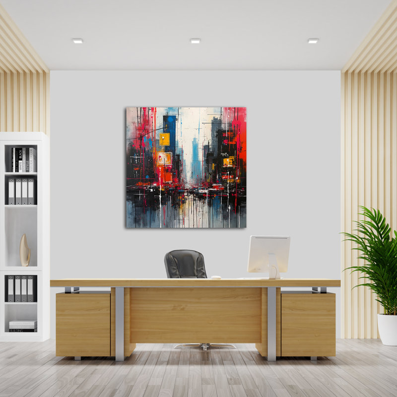 Fluid City Streets, 36" H x 36" W