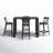 4 - Person Patio Dining Set Extendable Rectangular Table and Square Table-70982839