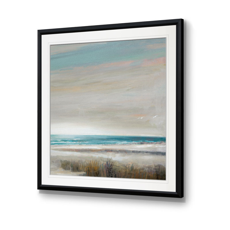 Oasis océanique - reproduction d'art, H 17,5 po x l 17,5 po x P 1,5 po, Cadre noir