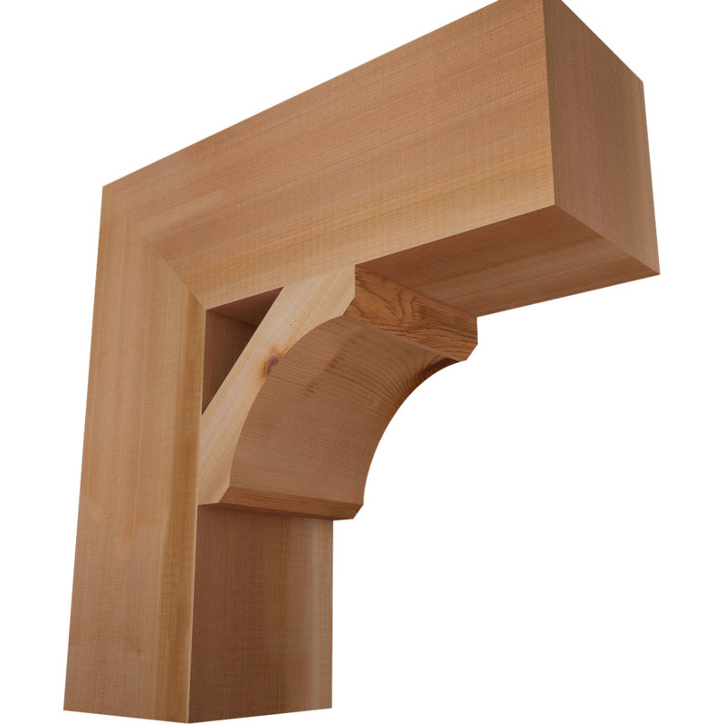 Support en bois rustique Legacy Block, Cèdre rouge, Lisse, H 18 po x l 5,5 po x P 18 po