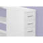 Bureau d'ordinateur, bureau personnel, coin, gauche, configuration à droite, tiroirs de rangement, forme en L, travail, ordinateur portable, stratifié blanc, métal gris, contemporain, moderne-492422616