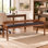 Banc en simili cuir Aybri