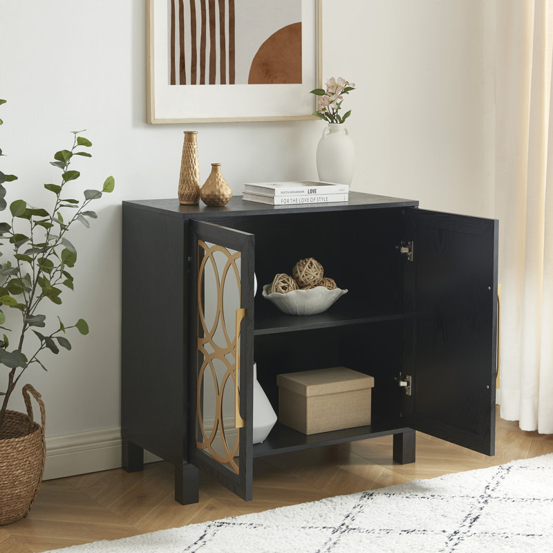 Luthur Accent Cabinet, Black