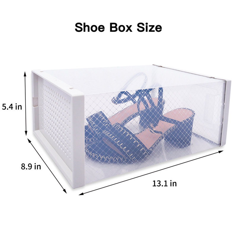 8 Pair Stackable Shoe Storage Box