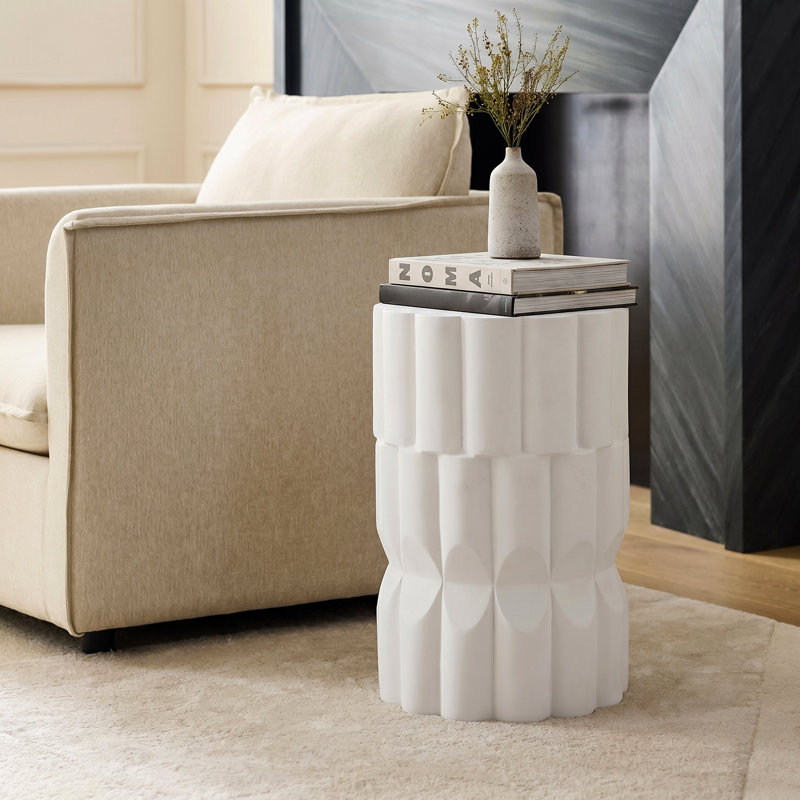 Table d'appoint Kairo, Blanc