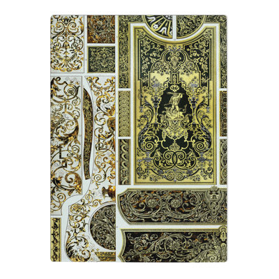 Tempered Glass 17Th and 18Th Century with Scrolls and Birds Chopping Board