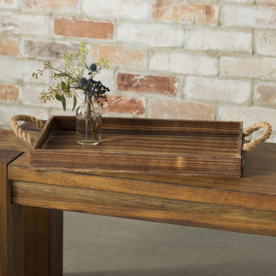Baltazar Wooden Tray with Rope Handles