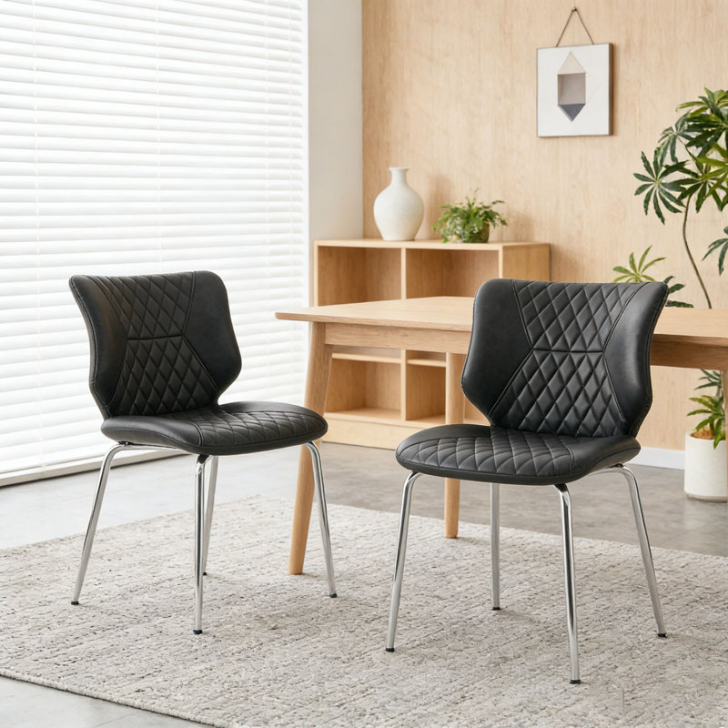 Ensemble de chaises de salle à manger, 4, Brun