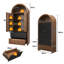 180 Cm Tall Storage Cabinet With Glass Doors