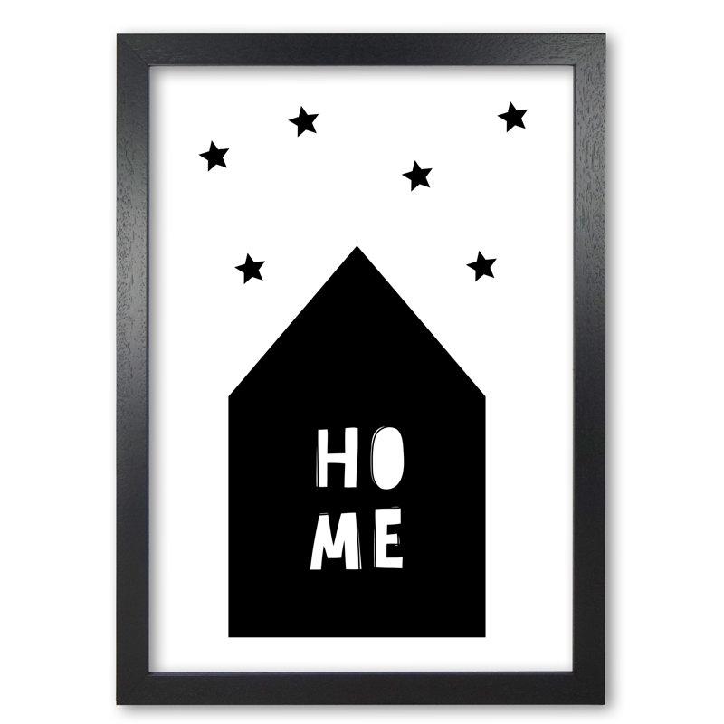 Home Scandi - Print, Black Grain Frame, 30 cm H x 21 cm W x 5 cm D
