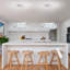 Lustre rond en cristal argenté-289057427