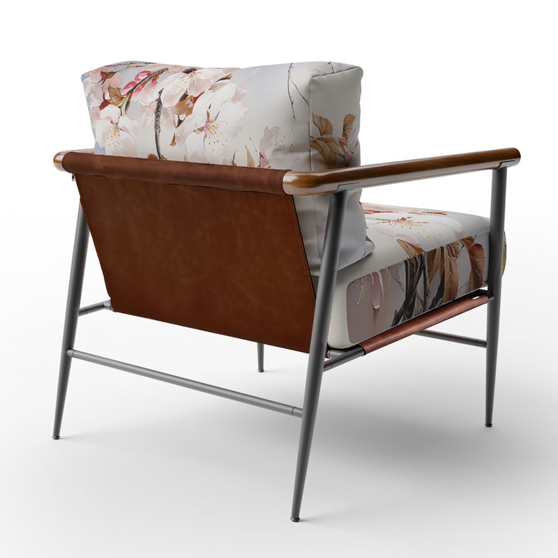 Cruse - Fauteuil d'appoint rembourré Apple Blossom, Noir, noir, noir, noir