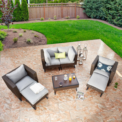 Boydston 7 Piece Sofa Seating Group with Cushions