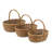 Kulova Set of 3 Oval Willow Carrying Baskets with Handles and Nesting Design for Home Décor-795601727