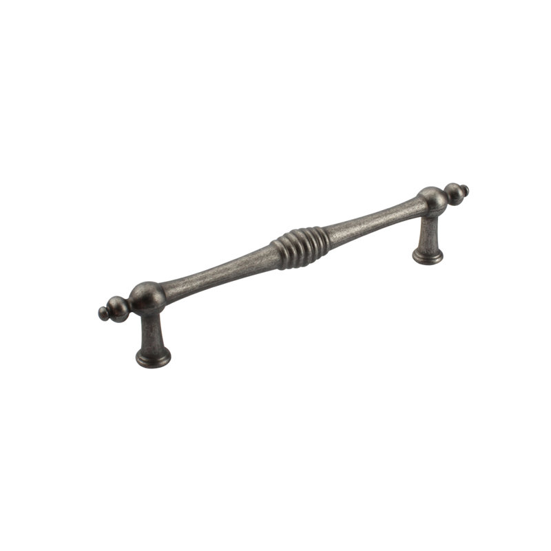 Poignée barre 5 1/16" au centre Colonial, Nickel satiné antique