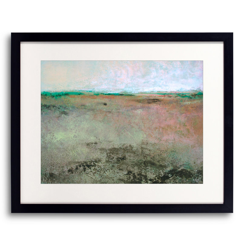 Coral Belles par Victoria Primicias - Peinture, Papier avec cadre noir, 16" H x 20" W