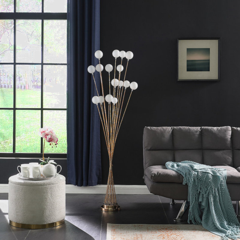 Diniz 61.5'' LED Novelty Floor Lamp, Silver Chrome