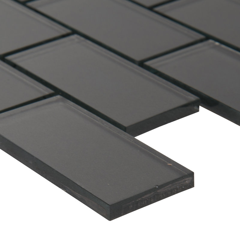 Carrelage mural 12 po x 12 po, Gris platine