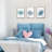 3 Pieces Solid Wood Frame Single Flower Wall Art