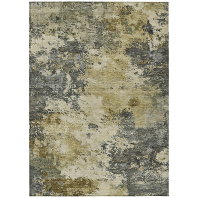 Machine Washable Indoor/Outdoor Oveda ACN2363 Abstract Rug