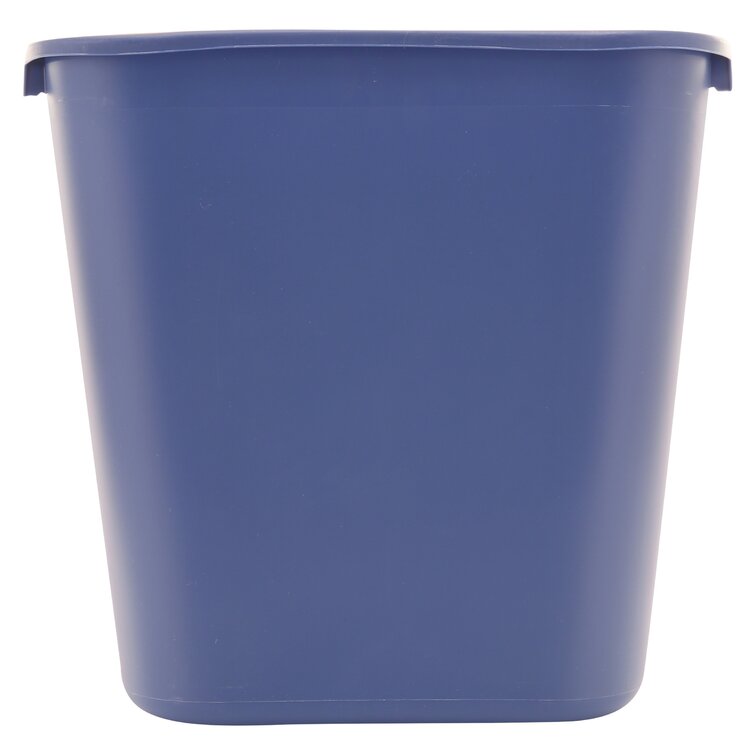 Restaurantware Lid ONLY: RW Clean 1 Recycling Can Lid, Fits 23 Gallon Trash Can - Two Bottle/Can Openings, Blue Plastic Lid for Waste Basket