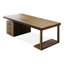 Bureau de direction rectangulaire en bois massif avec tiroirs Walnut-1233688260