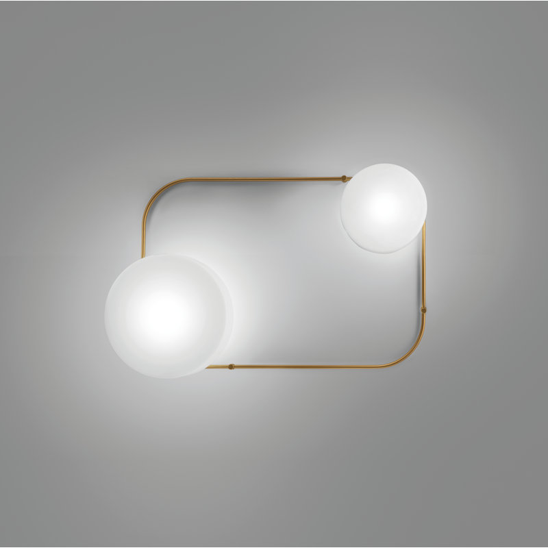 Tier Ceiling/Wall Lamp Mp White Matt Painted Brass L3295 Ul