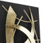 Metal Dimensional Abstract Home Wall Decor with Black Wood Backing-2043270854