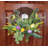 18" Tulip Green Leaves Half Wreath