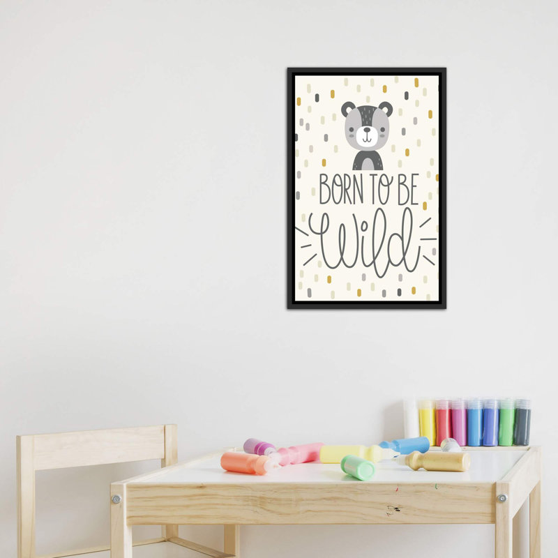 «Cute and Wild III», art encadré, H 60 po x l 40po x P 1,5 po, Toile avec cadre noir patiné
